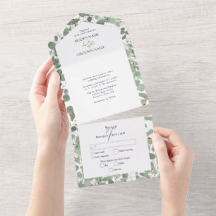 Casamento de Watercolor Eucalyptus Greenery Blosso