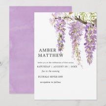 Casamento de Wisteria de Aquarela Púrpura