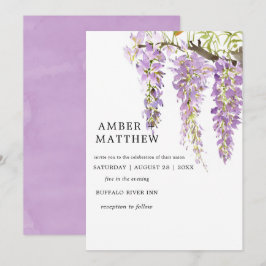 Casamento de Wisteria de Aquarela Púrpura
