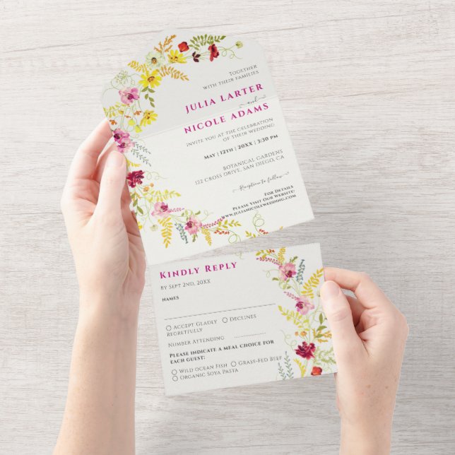 Casamento de Wreath com Orquídeas Selvagens Rosa P (Aba destacável)