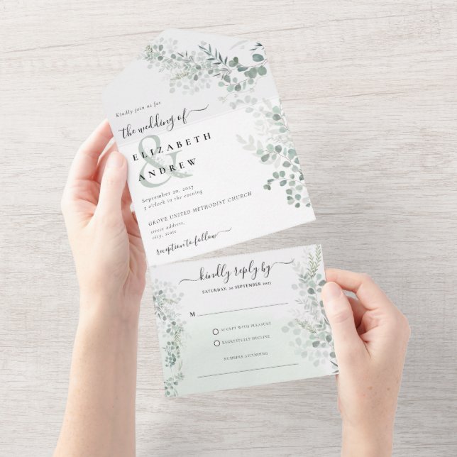 Casamento do Código QR Botânico Eucalyptus Greener (Tearaway)