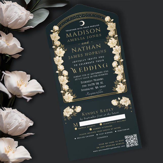Casamento do Código QR do Arch Arch Nouveau (Criador carregado)