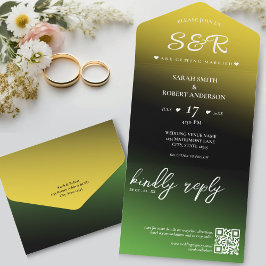 Casamento do Código QR do Omã de Omã Preto Verde e
