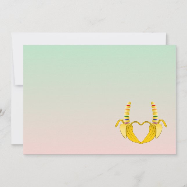 Casamento do Coração da Gay de Banana Divertida (Frente)