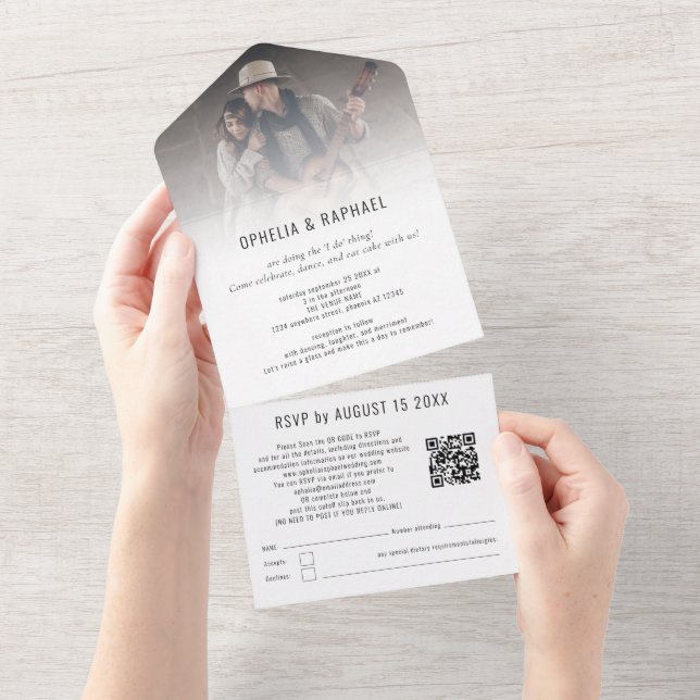 Casamento do Destinatário do Script QR de Fotograf (Aba destacável)