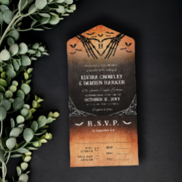 Casamento do Gótico de Halloween do Monograma do C
