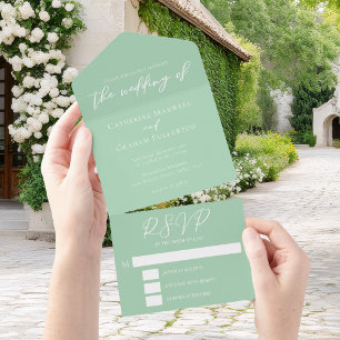 Casamento do Jardim Branco Chic Mint Green