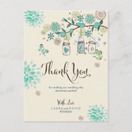 Casamento do Jardim Mason Jars | CARTÕES DE AGRADE