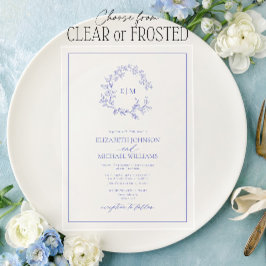 Casamento do Monograma de Leafy Crest Modern Periw