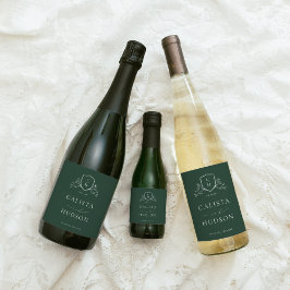 Casamento do Monograma Verde BRUNSWICK