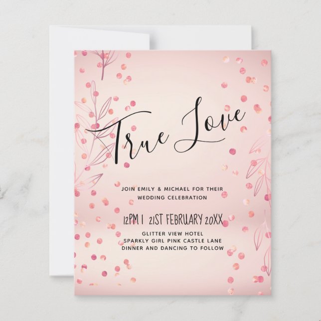 Casamento do Orçamento da Tendência Dourada Modern (Frente)