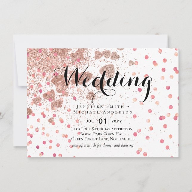 Casamento do Orçamento da Tendência Dourada Modern (Frente)