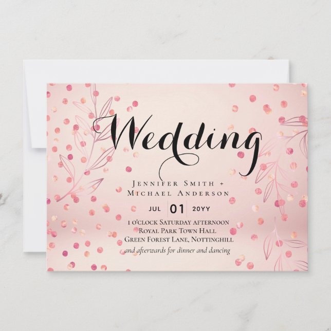 Casamento do Orçamento da Tendência Dourada Modern (Frente)