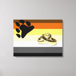 Casamento do orgulho do urso em canvas
