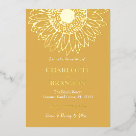 Casamento Dourado Amarelo de Girassol