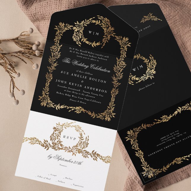 Casamento Dourado Botânico de Banho- Tuxedo (Criador carregado)