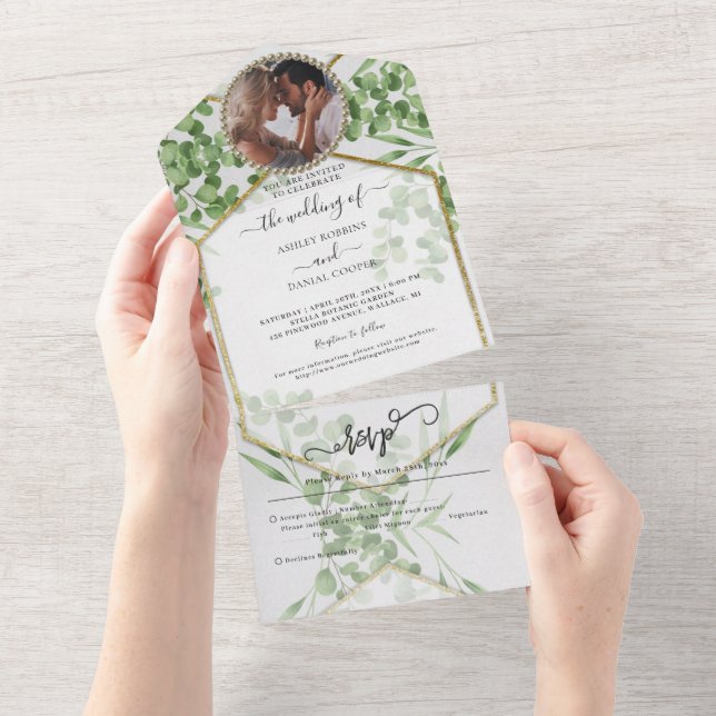 Casamento Dourado Botânico Tudo Em Um I (Aba destacável)