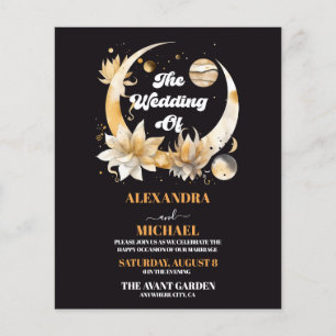 Casamento Dourado Celestial Místico Negro