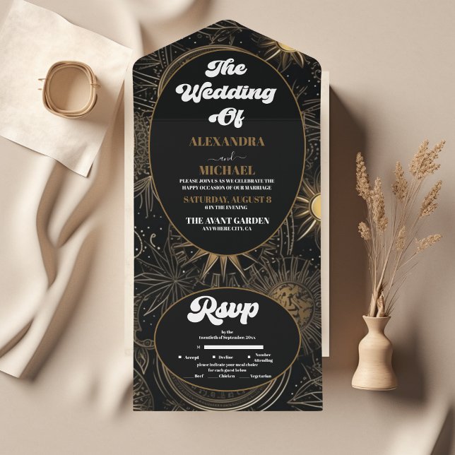 Casamento Dourado Celestial Negro (Criador carregado)
