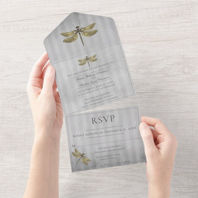 Casamento Dourado com Dragonfly (Aba destacável)