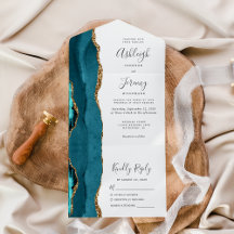 Casamento Dourado com Lobras de Agitação Teal
