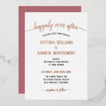 Casamento Dourado com Rosa de Tipografia de Script