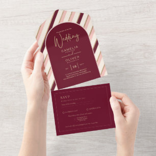 Casamento Dourado Cor Paleta Borgonha Rosa