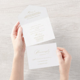 Casamento Dourado Da Caligrafia Elegante Em Um Inv