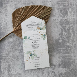 Casamento Dourado da Caligrafia Eucalyptus