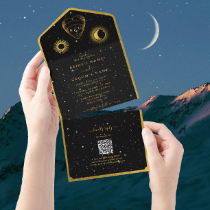 Casamento Dourado das Estrelas Celestiais Crescent