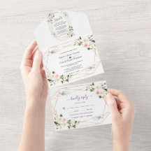 Casamento Dourado das Flores Rosa Brancas