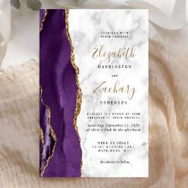 Casamento Dourado de Agate Marble, Roxo e Alto Orç