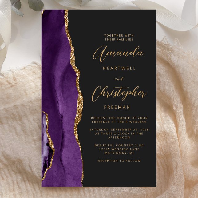 Casamento Dourado de Agate Roxo do Orçamento (Criador carregado)