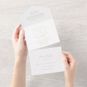 Casamento Dourado de caligrafia Na moda em Idyllic
