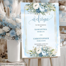 Casamento Dourado de Largura Azul Azul Branco