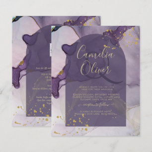 Casamento Dourado de Lavanda Roxo de Mente de Tint