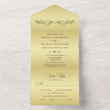Casamento Dourado de luxo elegante