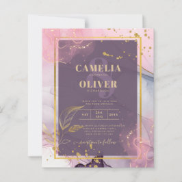 Casamento Dourado de Múrpura Roxo de Lavanda LeahG