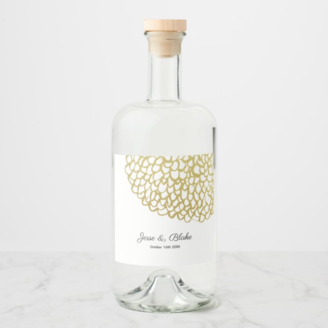 Casamento Dourado de Padrões Petais desenhados à m (Frente)