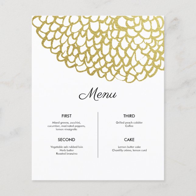 Casamento Dourado de Padrões Petais desenhados à m (Frente)