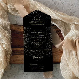 Casamento Dourado de Rico de Caligrafia Confetti