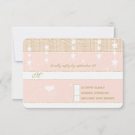 Casamento Dourado de Rosa sob a RSVP de Estrelas