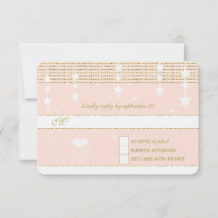 Casamento Dourado de Rosa sob a RSVP de Estrelas