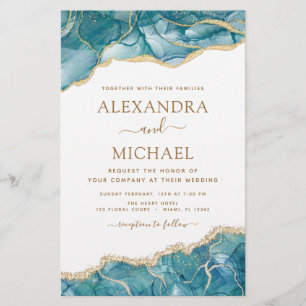 Casamento Dourado de Téal Turquoise de Agato Orçam