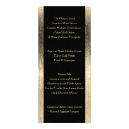 Casamento Dourado e negro elegante - Menu