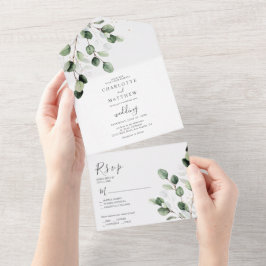 Casamento Dourado Elegante Eucalyptus