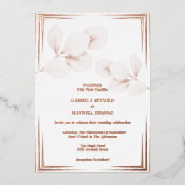 Casamento Dourado Elegante Eucalyptus Rosa