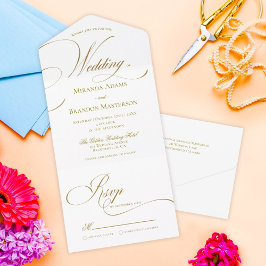 Casamento Dourado Elegante Simples