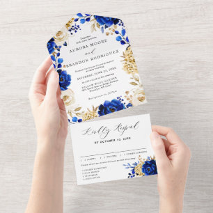 Casamento Dourado Metálico Real Azul Amarelo