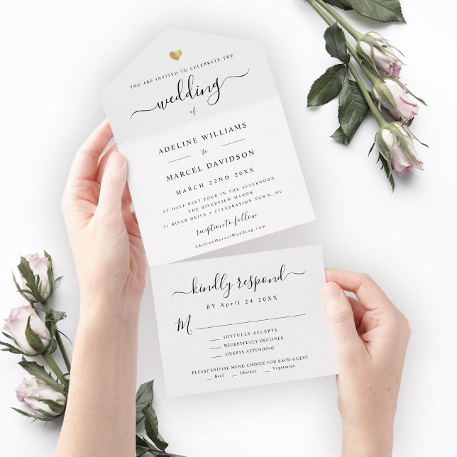 Casamento Dourado Mínimo e Simples de Script Elega (Criador carregado)